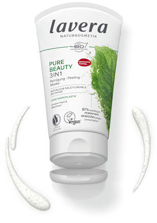 Gesichtsreinigung 3in1 Pure Beauty lavera NATURKOSMETIK