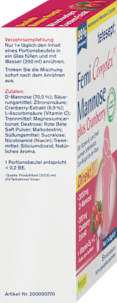 Femi Complex Mannose plus Cranberry Sachets 8 St tetesept