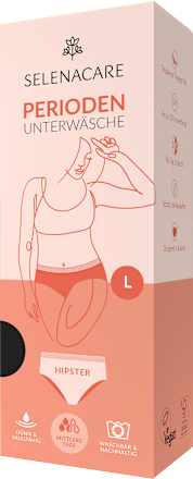 Periodenunterwäsche Hipster schwarz Gr. L SELENACARE