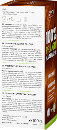 Pflanzenhaarfarbe Mahagonirot Santé naturally.