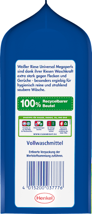 Vollwaschmittel Megaperls stark gegen Flecken Weißer Riese