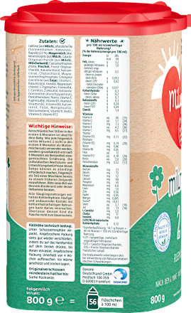 Folgemilch 2 Milumil nach dem 6.Monat Milupa