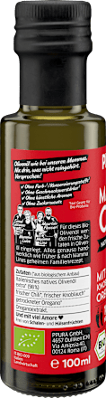 natives Olivenöl extra "Mammas Chili" mit Chili, Knoblauch & Oregano PPURA