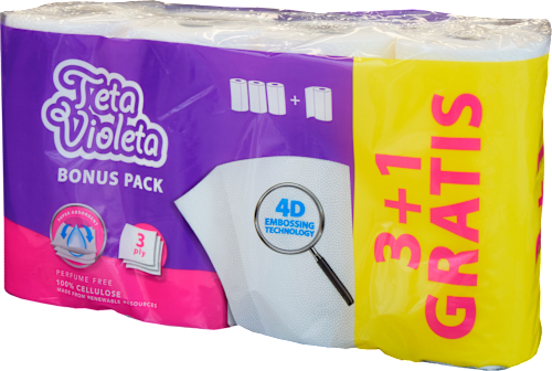 Teta Violeta Premium troslojni ubrusi, 192 listića Violeta
