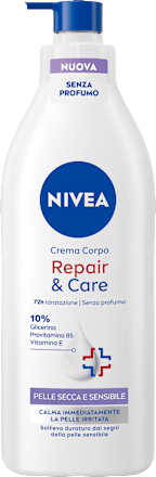 Telové mlieko na suchú a citlivú pokožku Repair & Care NIVEA