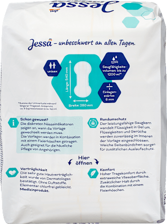 Hygiene-Vorlagen Inkontinenz Maxi Lang Jessa DISKRET