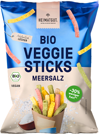 Knabbergebäck Bio Veggie Sticks Meersalz HEIMATGUT