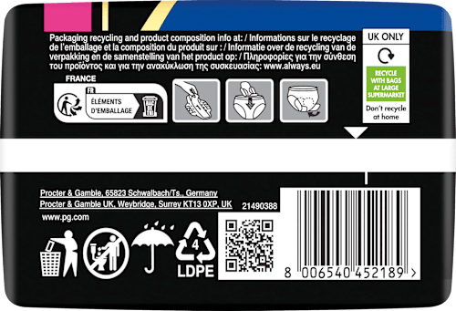 Maxi-Binden mit Flügeln Maxi Night always