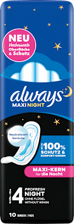 Binden Maxi Night Profresh Gr. 4 always
