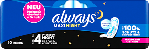Binden Maxi Night Profresh Gr. 4 always