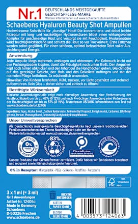 Ampullen Hyaluron Beauty 3x1ml Schaebens