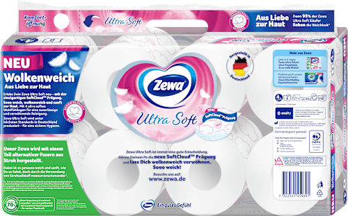 Toilettenpapier Ultra Soft 4-lagig (8x150 Blatt) Zewa