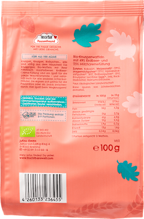 Kindersnack Erdbeer Waffeln ab 3 Jahren FRUCHTBAR Pausenfreund