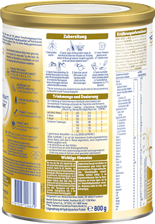 Folgemilch Supreme 2 ab dem 7. Monat Nestlé BEBA