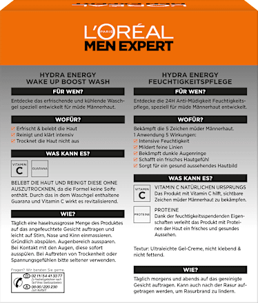 Geschenkset Hydra Energy Pflege + Reinigung 2tlg L'ORÉAL PARiS MEN EXPERT