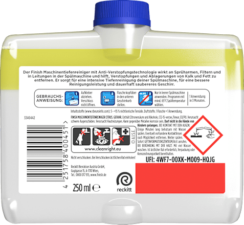 Spülmaschinen-Reiniger Tiefenreiniger lemon Finish