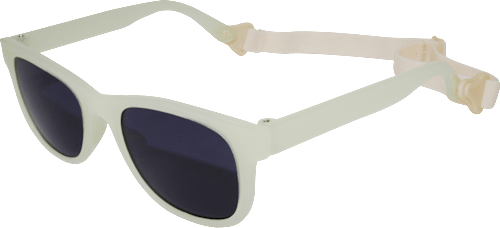 Sonnenbrille Kids, weißes Gestell mit Gummiband SUNDANCE