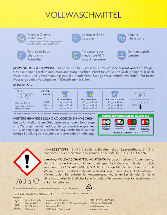 Vollwaschmittel Pulver everdrop