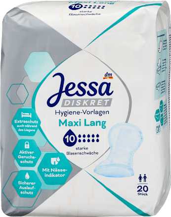 Hygiene-Vorlagen Inkontinenz Maxi Lang Jessa DISKRET