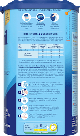 Folgemilch 2 Pronutra nach dem 6. Monat Aptamil