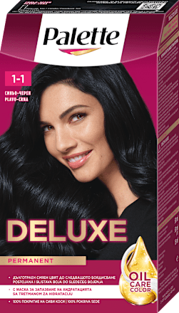 Boja za kosu – 1-1 (909) plavo-crna    Palette DELUXE