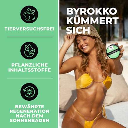 After Sun Gel mit Aloe Vera Byrokko
