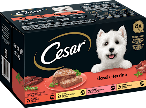 Nassfutter Hund Klassiker Selektion Multipack (8x150 g) Cesar