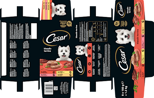 Nassfutter Hund Klassiker Selektion Multipack (8x150 g) Cesar