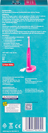 Elektrische Zahnbürste Kinder Active Young pink  Dontodent