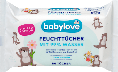 Feuchttücher mit 99 % Wasser  babylove