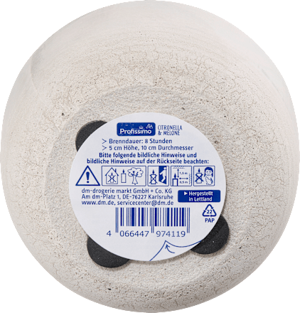 Duftkerze Citronella Melone Beton Sommerliebe  Profissimo