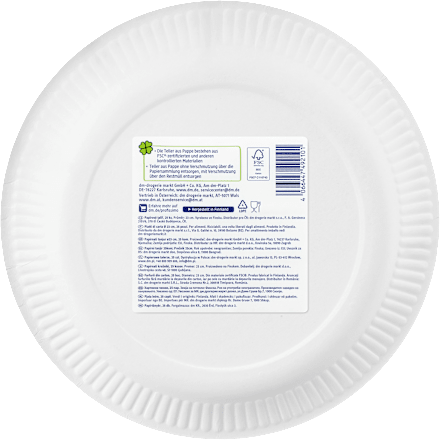 Teller aus Pappe Profissimo