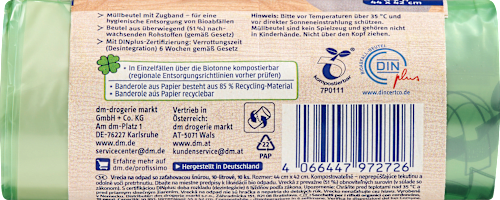 Vrečke za smeti iz bio folije z vrvico, 10 l Profissimo
