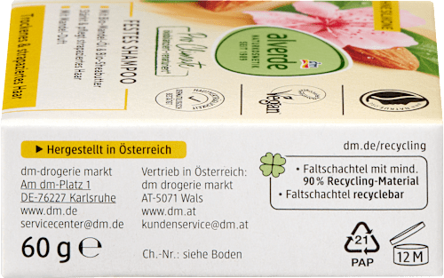 tuhý šampon Nutri Care alverde NATURKOSMETIK
