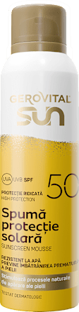 Spumă pentru protecție solară SPF50 GEROVITAL