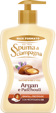 Sapone liquido Argan e Patchouli Spuma di Sciampagna