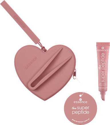 Lipgloss Set The Super Peptide Glossy Lip Treatment + Pouch 01 All Toffee'd Up essence