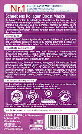 Gesichtsmaske Kollagen Boost Schaebens