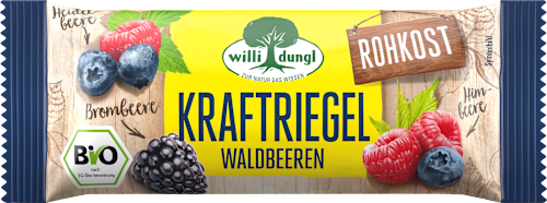 Rohkostriegel Bio Kraftriegel Waldbeeren willi dungl