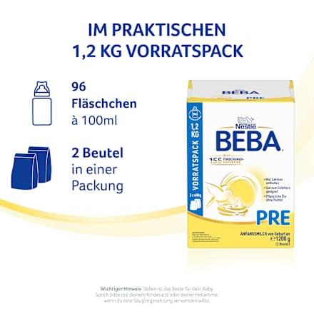 Anfangsmilch Pre von Geburt an Nestlé BEBA