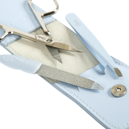 Maniküre-Etiu Travel, hellblau 3tlg Credo