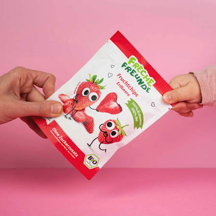Kindersnack Fruchtchips Erdbeere, ab 3 Jahre Freche Freunde