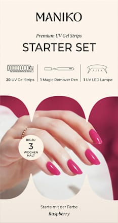 Starterset UV Gel Nagelfolien Raspberry Maniko