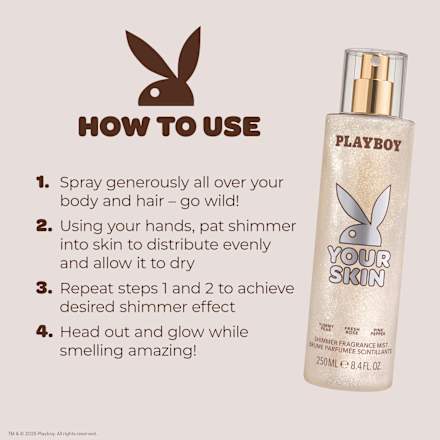 Your Skin Shimmer Körperspray Body Mist PLAYBOY