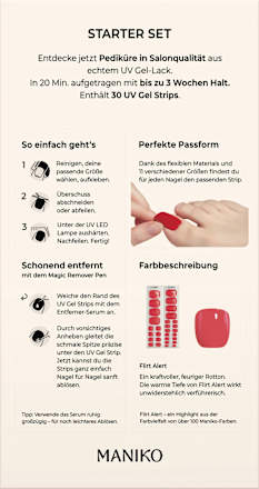 Starterset UV Gel Nagelfolien Pediküre Flirt Alert  Maniko