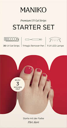 Starterset UV Gel Nagelfolien Pediküre Flirt Alert  Maniko