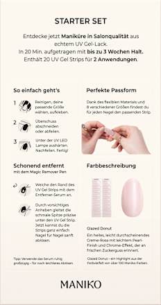 Starterset UV Gel Nagelfolien Glazed Donut  Maniko
