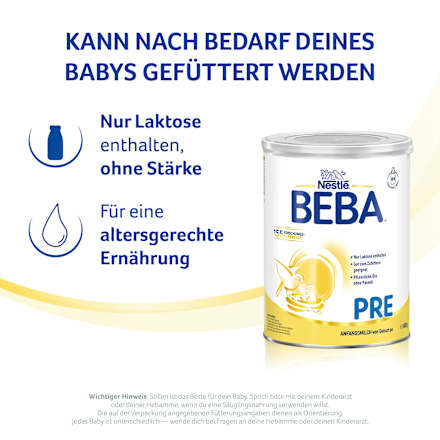 Anfangsmilch Pre von Geburt an Nestlé BEBA