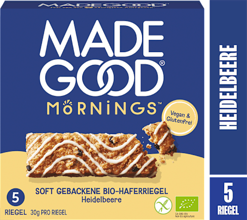 Müsliriegel, Blueberry Flavour, Soft Baked Oat Bars (5 Stück) Made Good