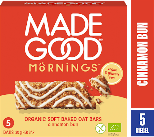 Müsliriegel, Cinnamon Bun, Soft Baked Oat Bars (5 Stück) Made Good
